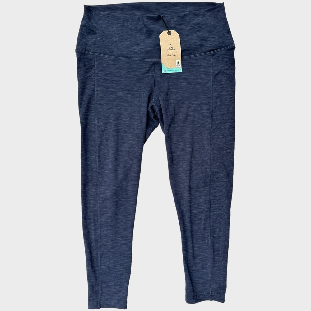 Prana Becksa 7/8 Leggings Pockets Blue Heather Size 1X